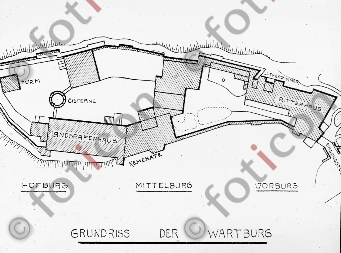 Die Wartburg I The Wartburg - Foto foticon-simon-169-003-sw.jpg | foticon.de - Bilddatenbank für Motive aus Geschichte und Kultur